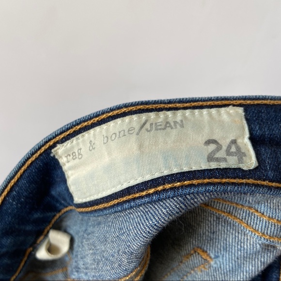 Rag & Bone Custom Knee Rip Skinny Jeans - Picture 6 of 7
